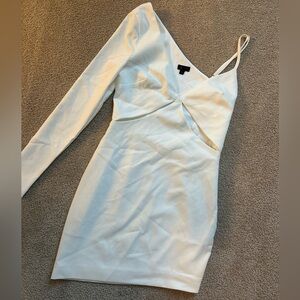 NBD Tobius Mini Dress Ivory/White